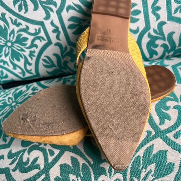 Catherine Malandrino NWOT Yellow Slip On Pointed Toe Flats Size 8.5 - Picture 6 of 8